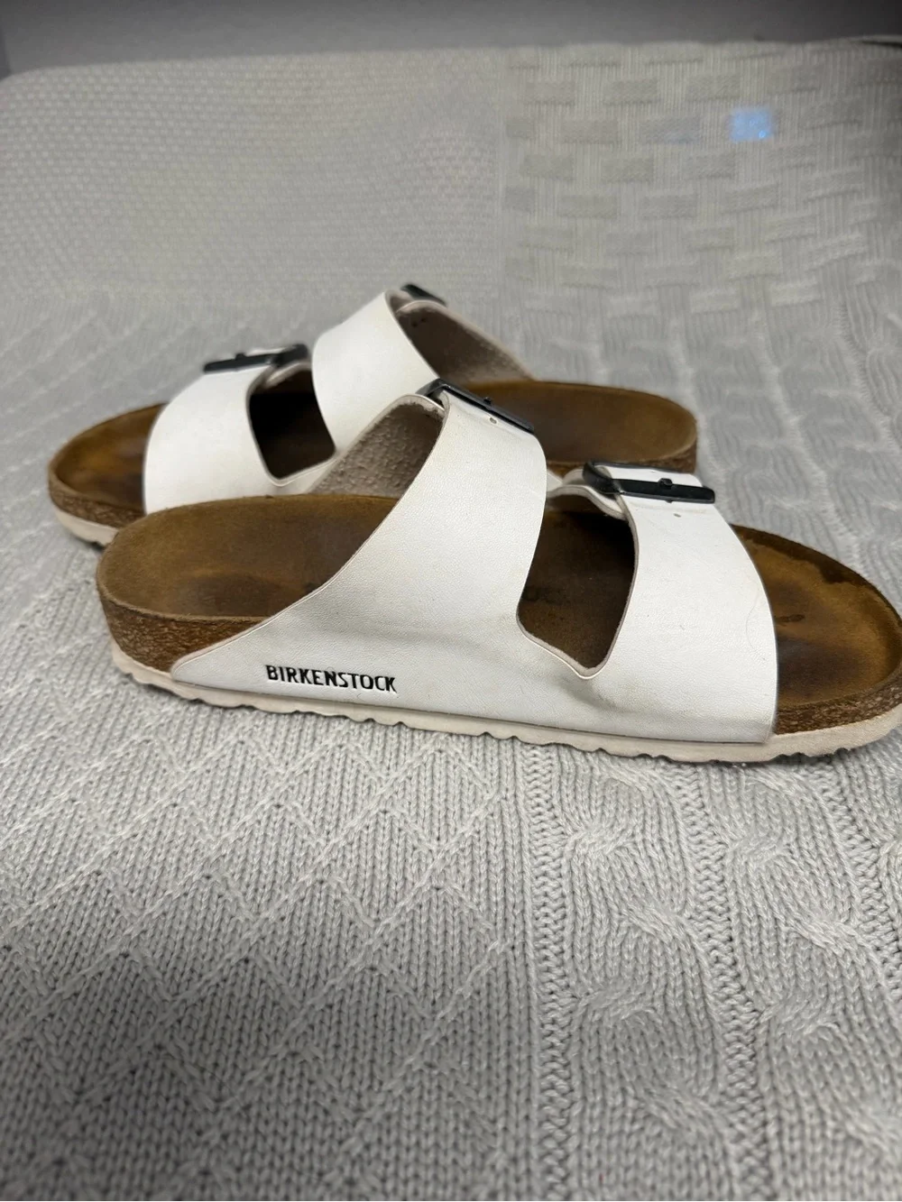 Birkenstock Kids White Double-Buckle Sandals